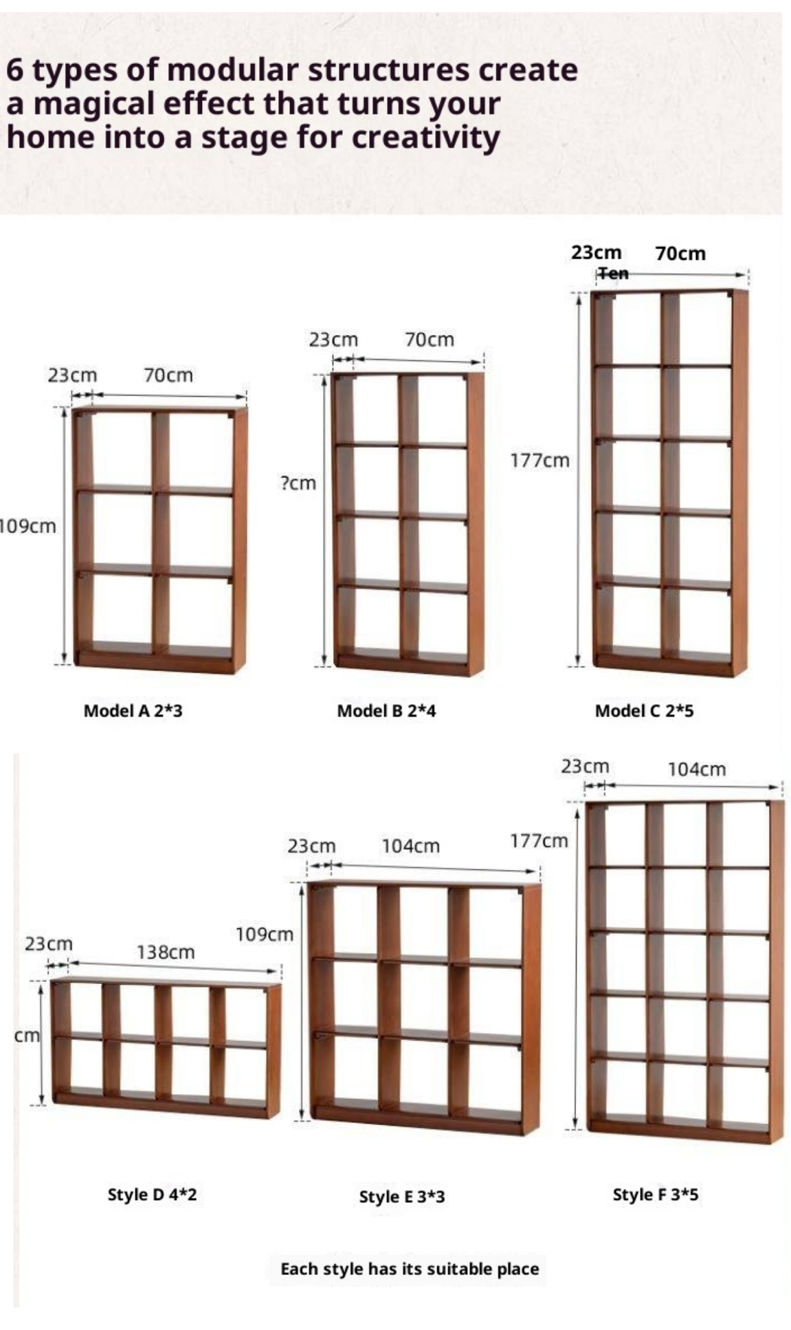 Poplar Solid Wood Antique Style Bookcase
