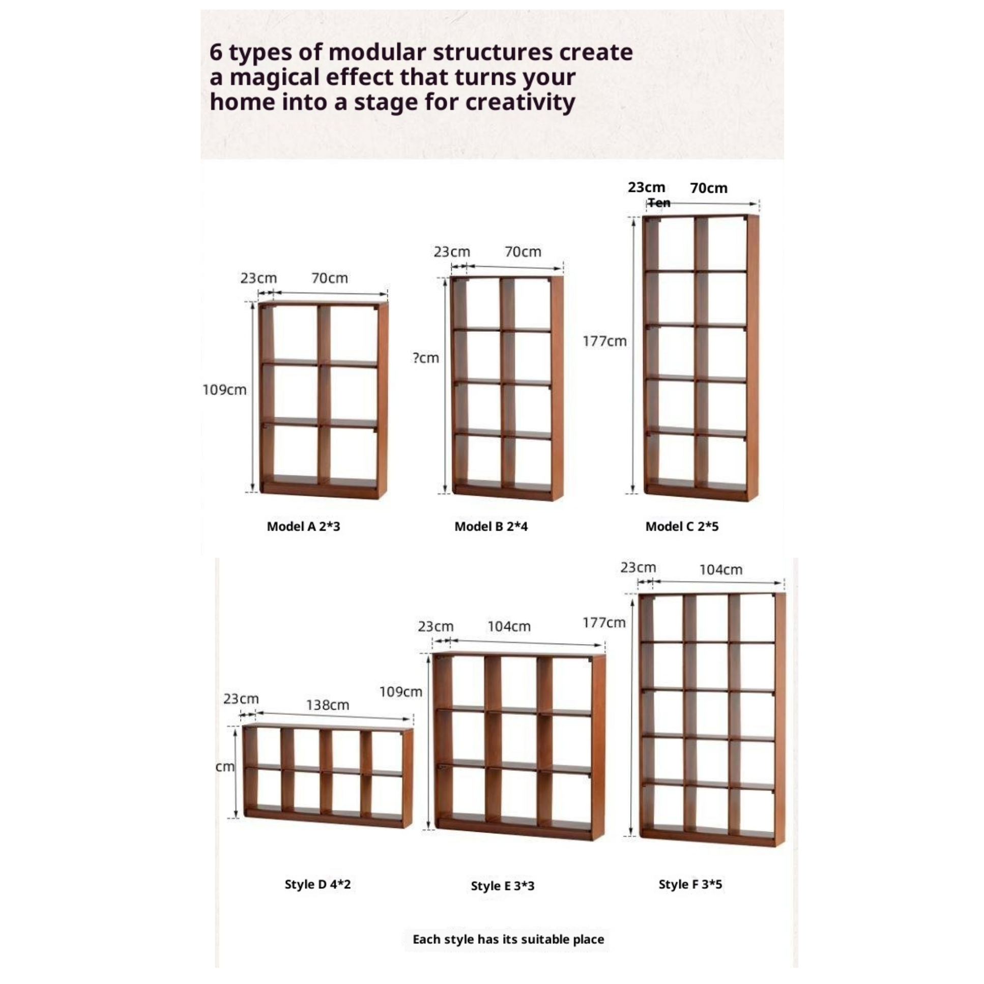 Poplar Solid Wood Antique Style Bookcase