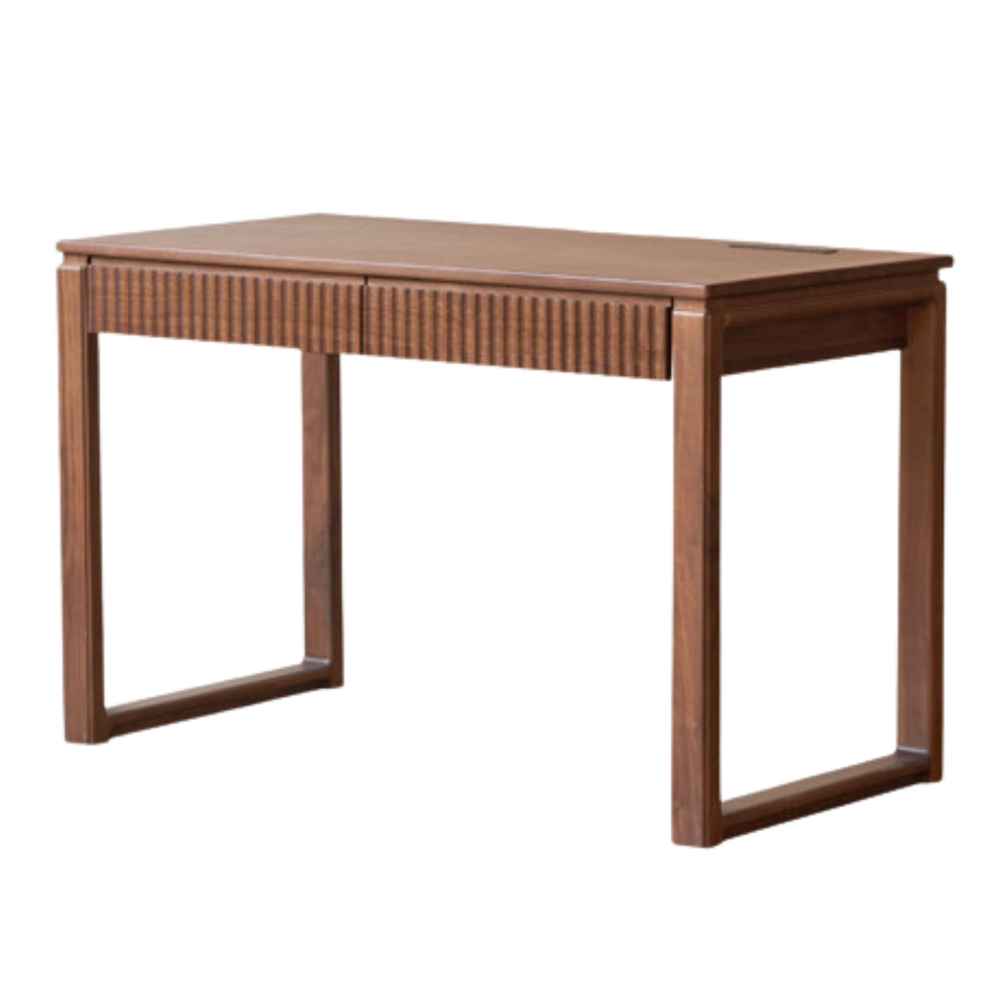 Black Walnut Solid Wood, Solid RubberWood Computer Desk