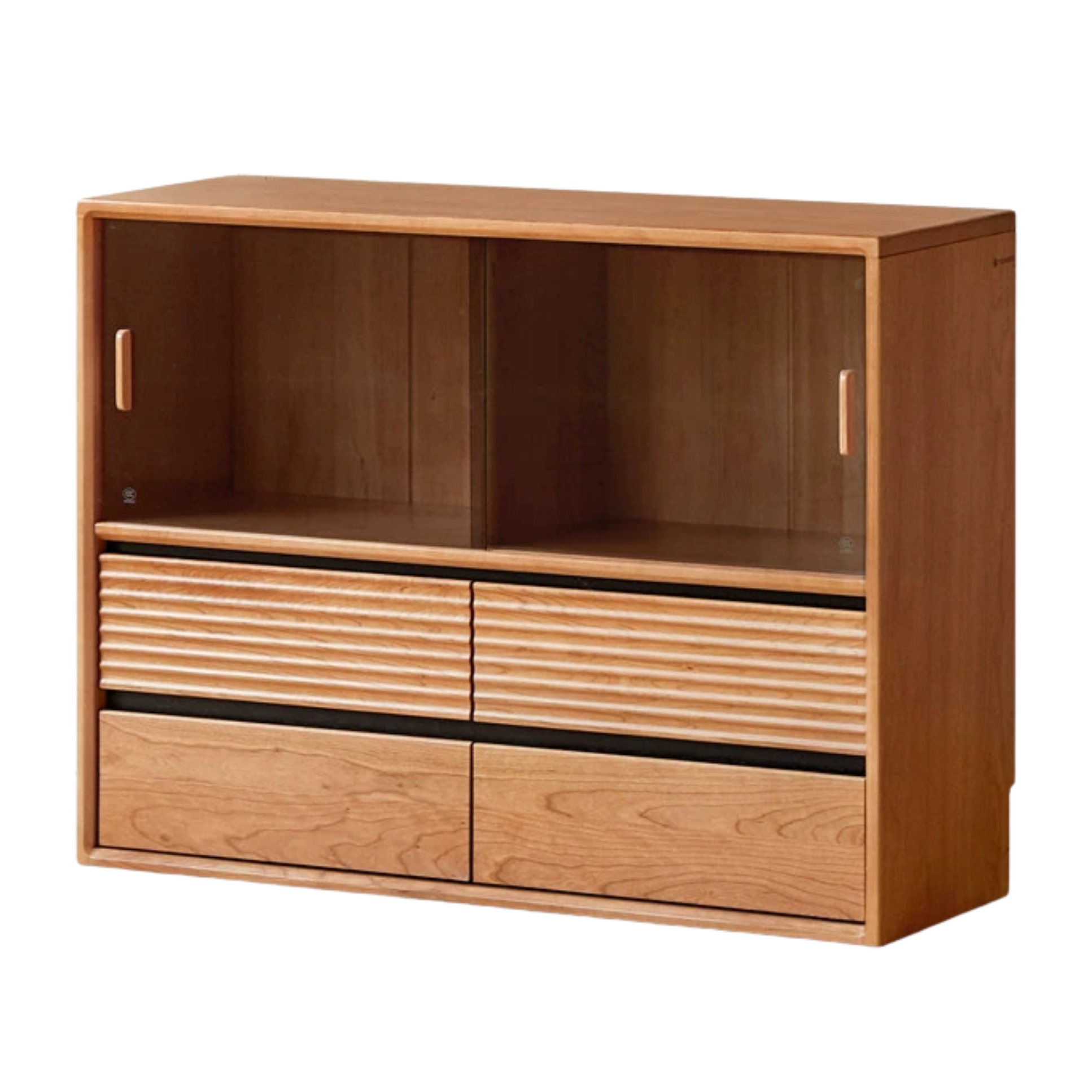 Cherry Solid Wood Floor Standing Bookcase