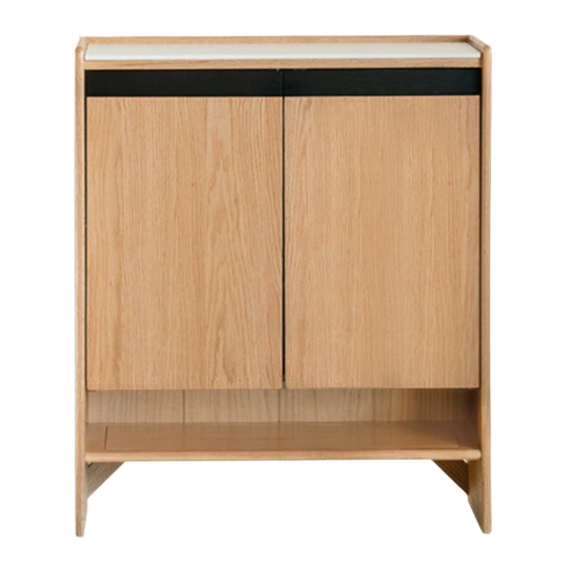Oak Solid Wood Modern Shoe Cabinet