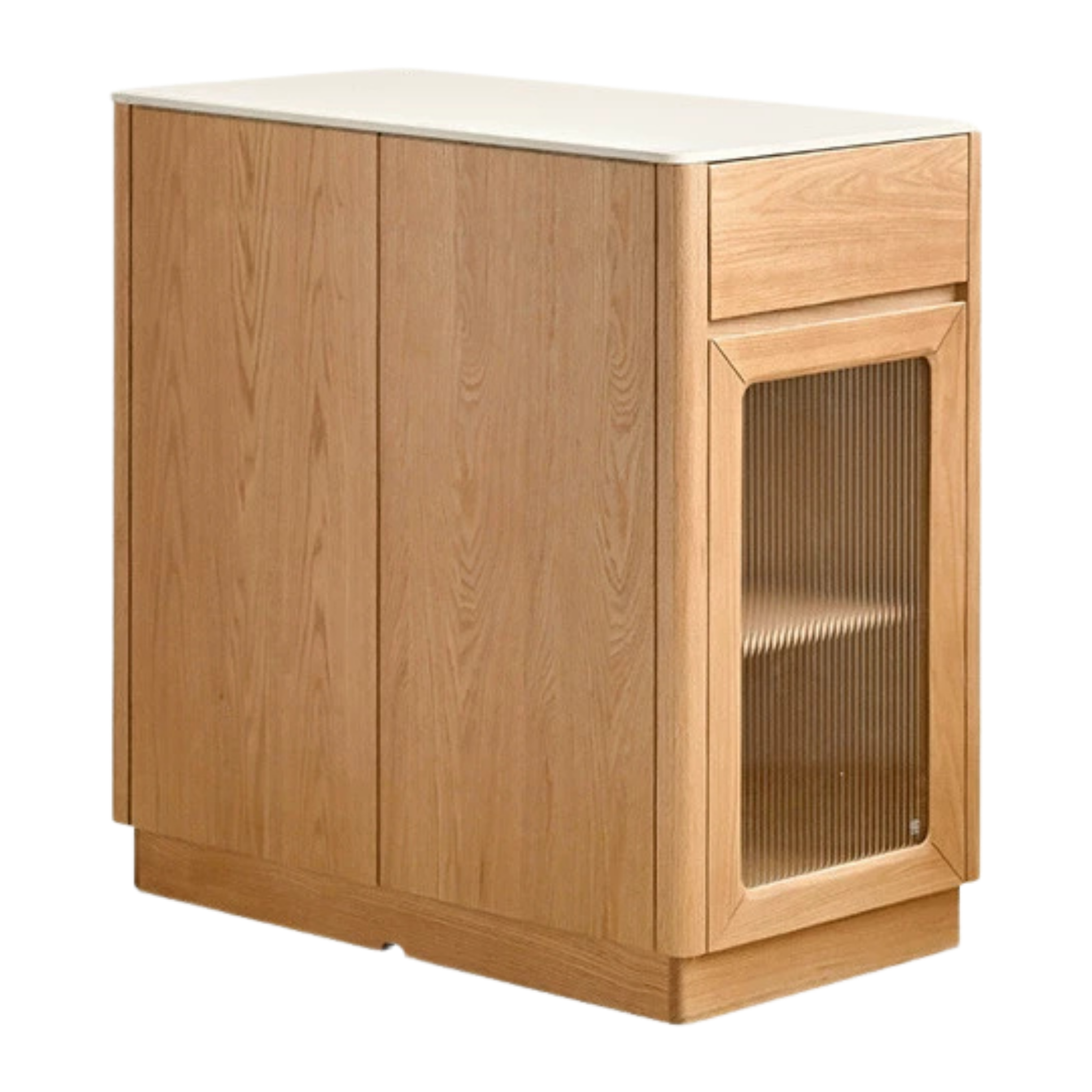 Oak, Beech Solid Wood Modern Rock Plate Island Table