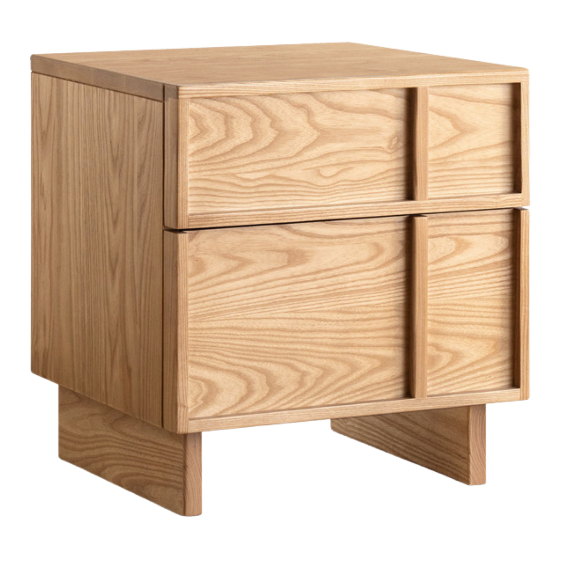 Black Walnut, Ash, Oak Solid Wood Storage Bedside Nightstand ,