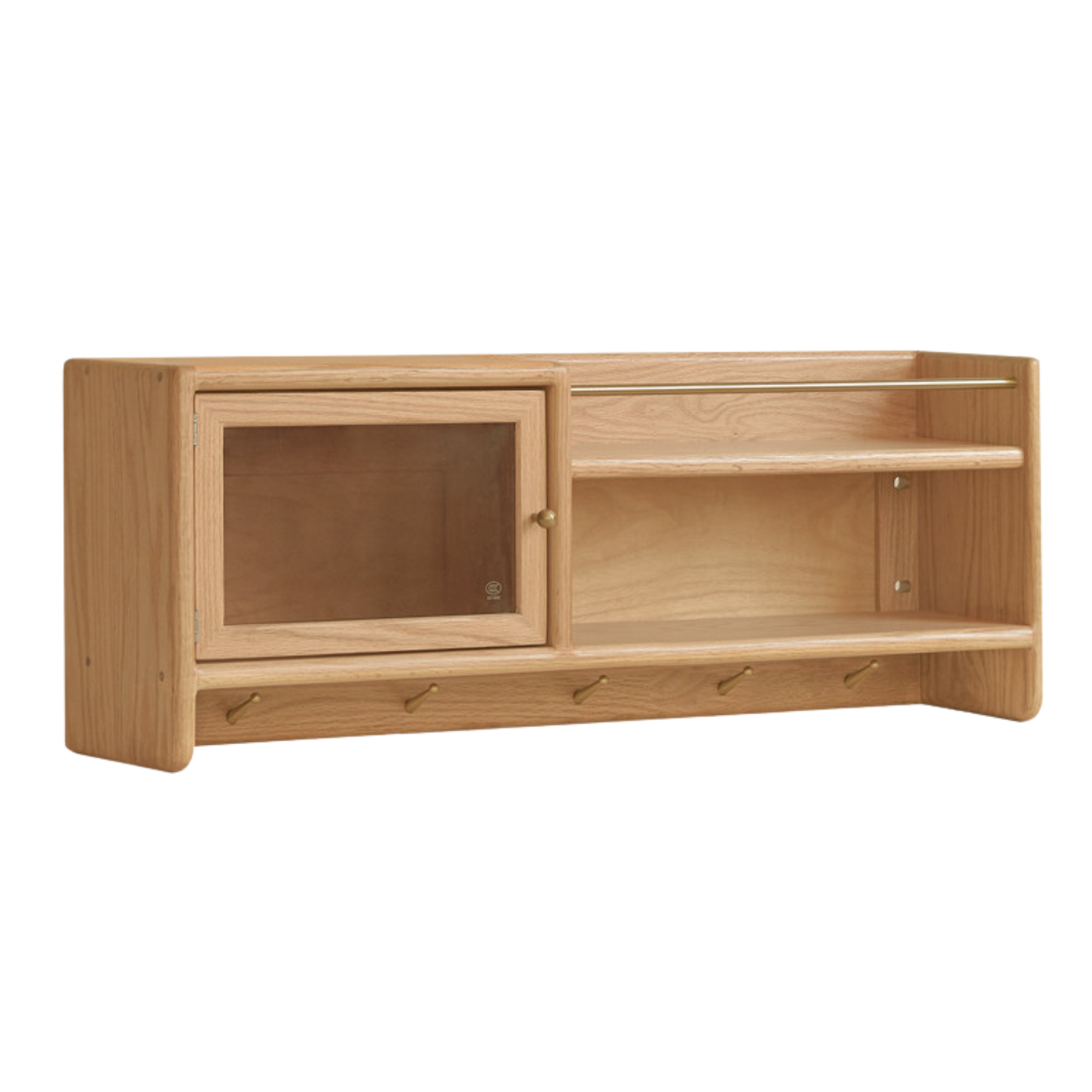 Oak Solid Wood Wall-Mounted Modern Cabinet