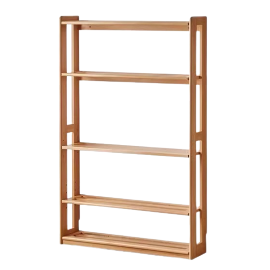 Beech, Oak solid wood Floor-to-ceiling bookshelf, toy storage