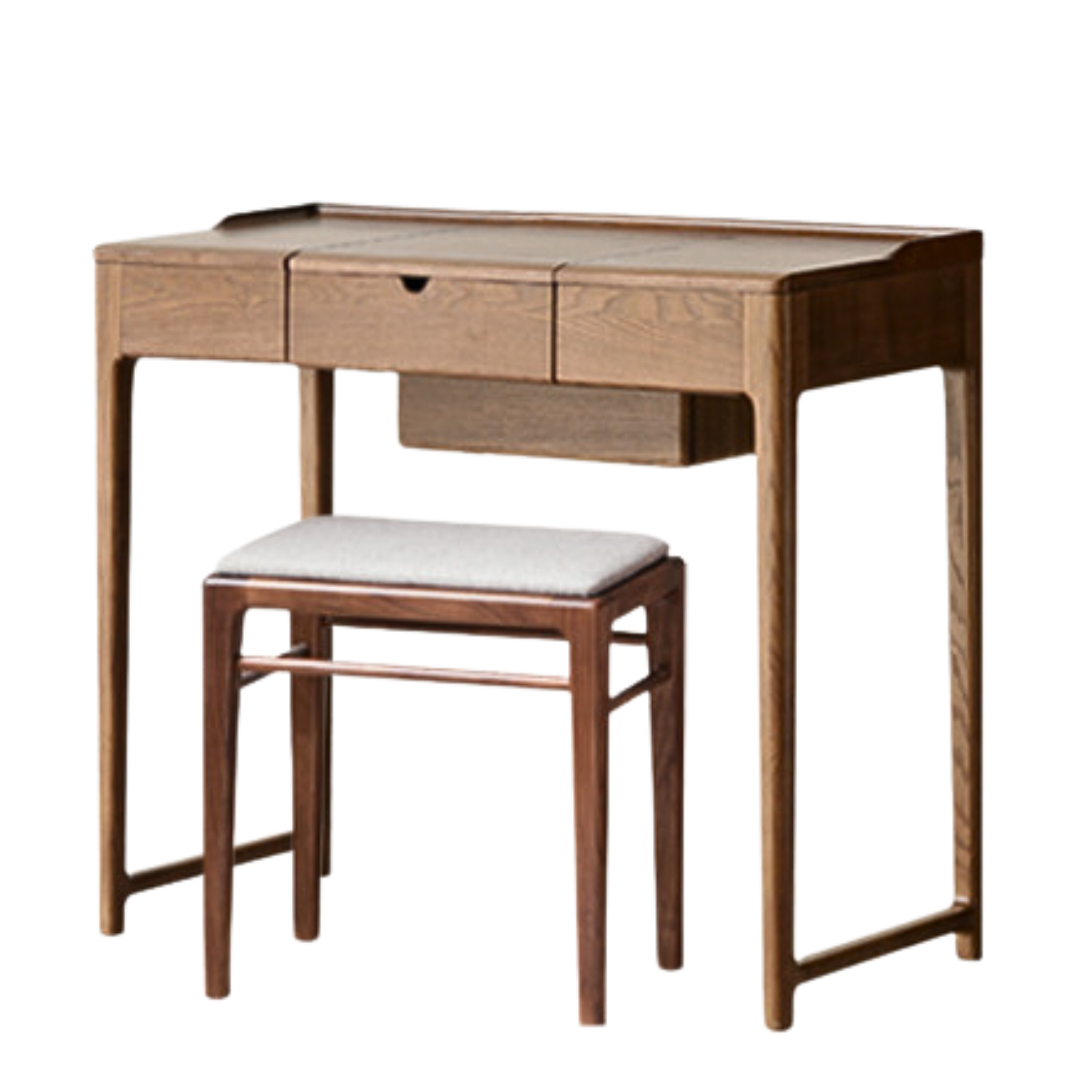 Black walnut, Ash solid wood flip dressing table :