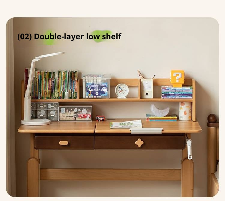 Beech Solid Wood Adjustable Height-Adjustable Study Desk