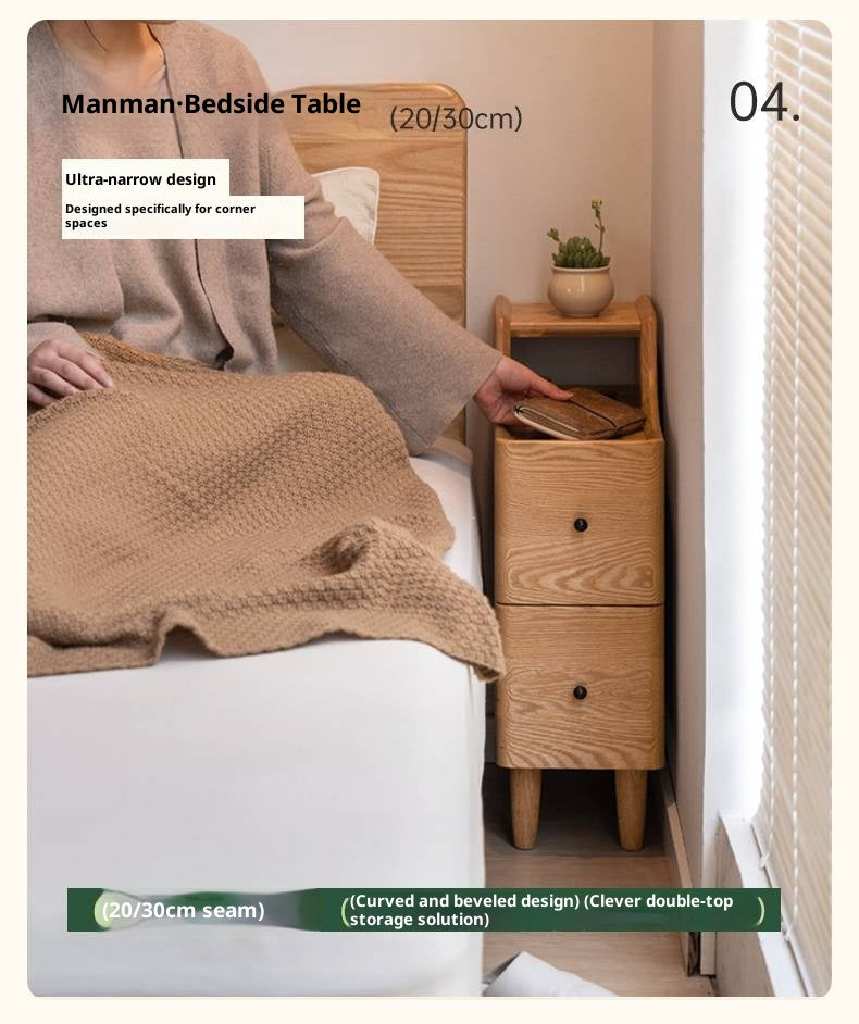 Oak, Ash, Beech Solid Wood Modern Simple Nightstand