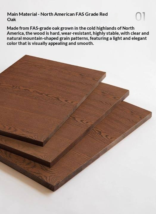 Oak Solid Wood Italian Light Luxury Nightstand