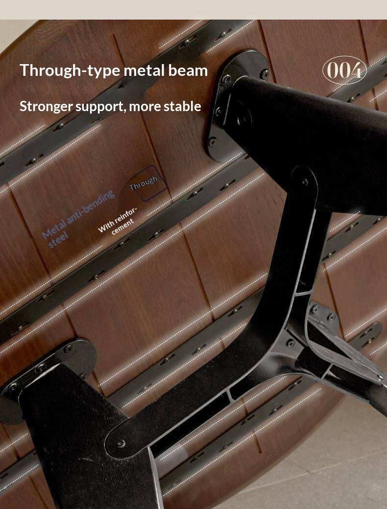 Oak Solid Wood Round Dining Table with Walnut-Stained Base