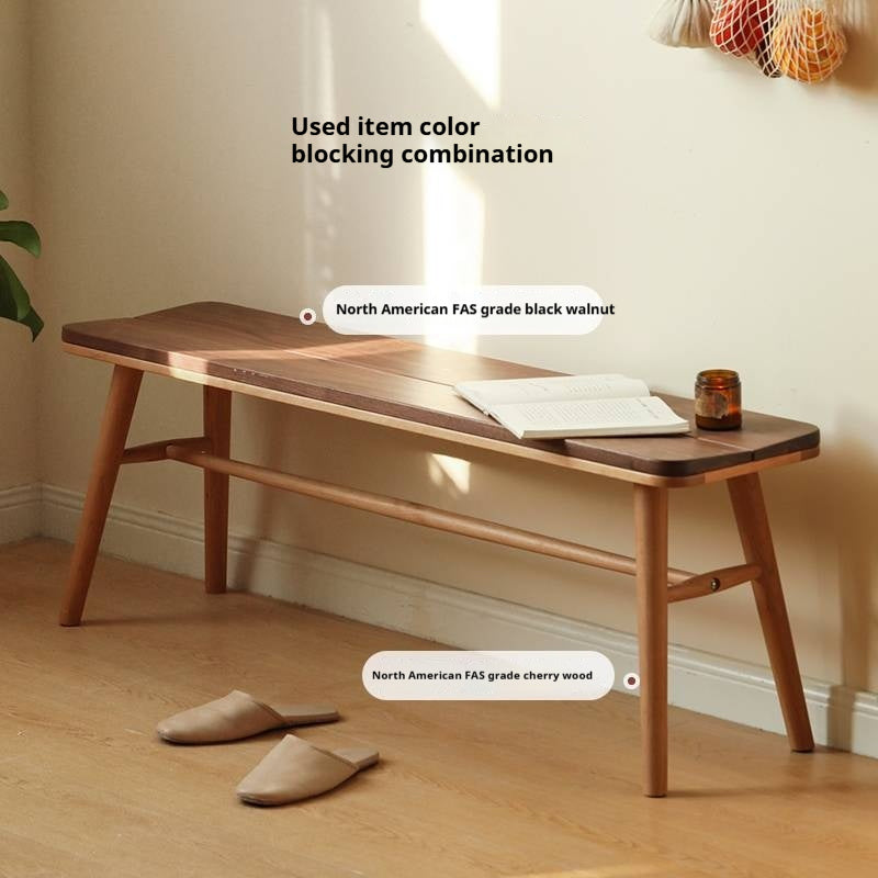 Cherry Solid Wood Long Bench