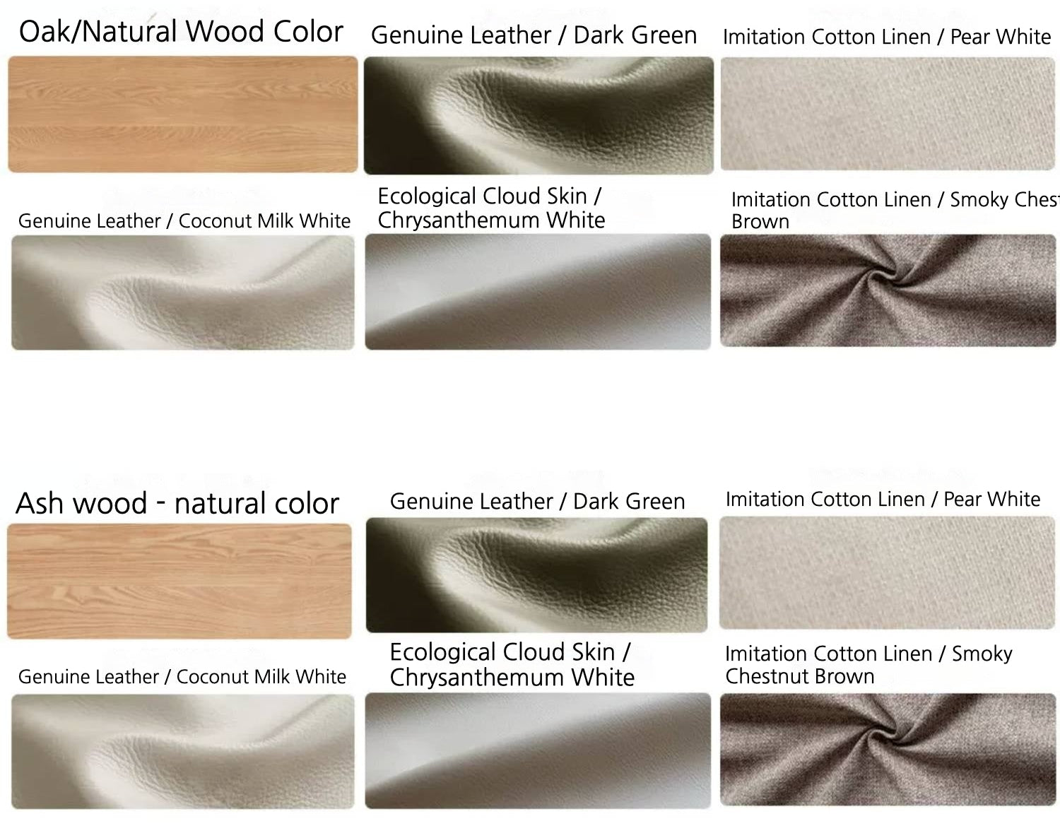 Oak, Ash Solid Wood High-Back Adjustable leather, fabric Sofa