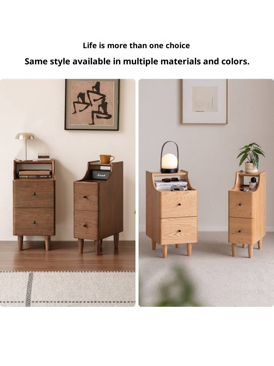 Black Walnut Solid Wood Retro Style Nightstand