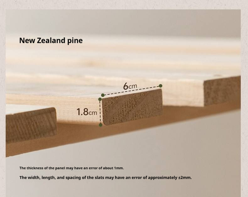 Rubberwood Solid Wood Bed — French Vintage Style, Large Slab Bed