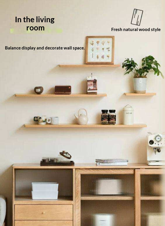 дубль Oak, Black Walnut Solid Wood Wall Shelf Bookshelf Hanging Storage Rack-