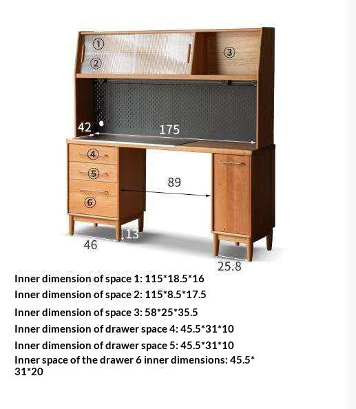 Cherry, Oak Solid Wood, Solid RubberWood Japanese Style Buffet Cabinet