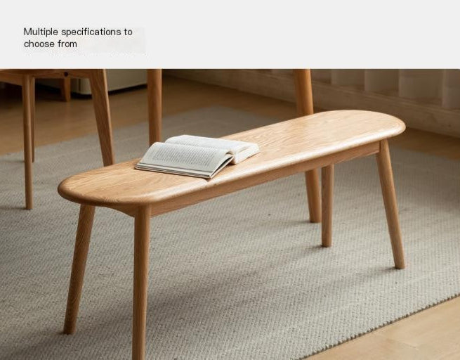 Oak, Black Walnut, Ash, Cherry Solid Wood Simple Bench: