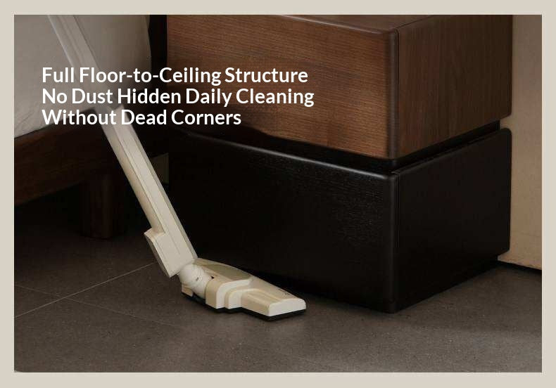 Black Walnut, Oak, Tulipwood Solid Wood, Solid Longan Hardwood Nightstand with Storage Drawer, Italian Style