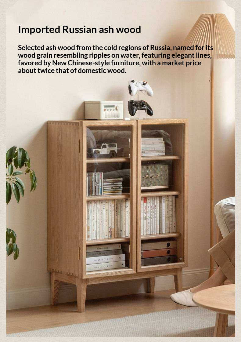 Ash Solid Wood Storage Sideboard