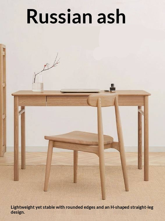Ash Solid Wood Minimalist Modern Computer Desk