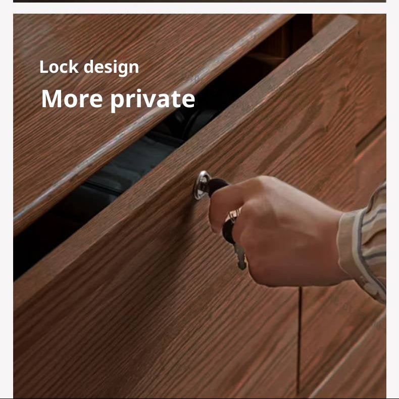 Oak Solid Wood Modern Drawer Cabinet