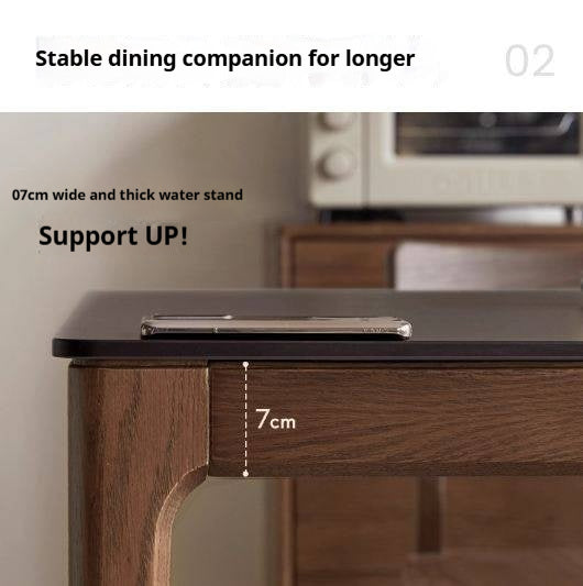 Oak Solid Wood Modern Minimalist Rock Plate Dining Table