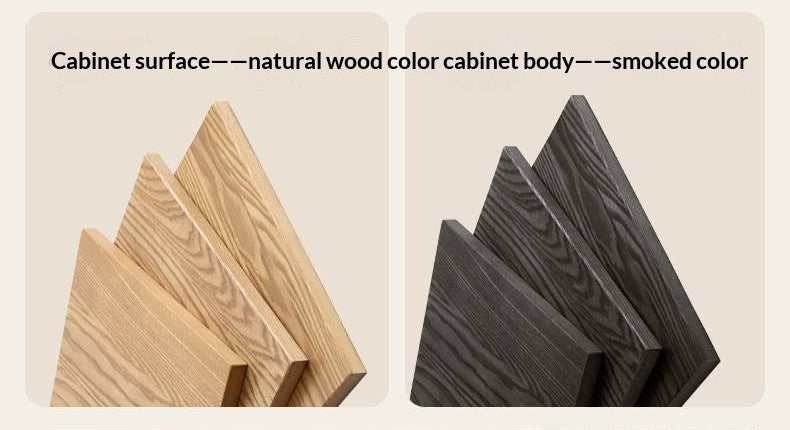 Ash Solid Wood Minimalist Chest of Drawers with Eight Drawers
