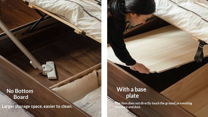 Black Walnut Solid Wood Box Bed — Luxury Genuine Leather Bed with Soft Backrest