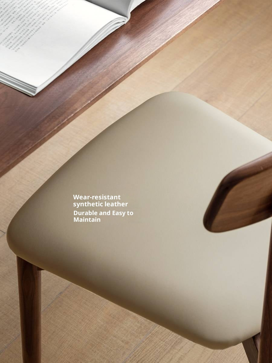 Set 4 pcs Black Walnut, Sandalwood Solid Wood Dining Chair