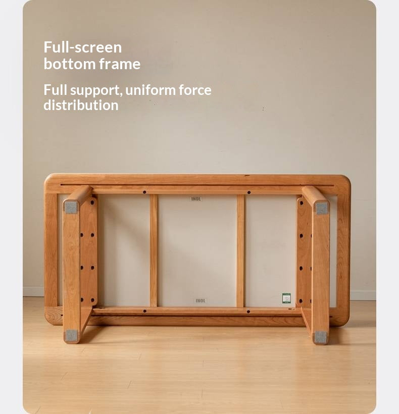 Cherry Solid Wood Retro Rock Board Dining Table