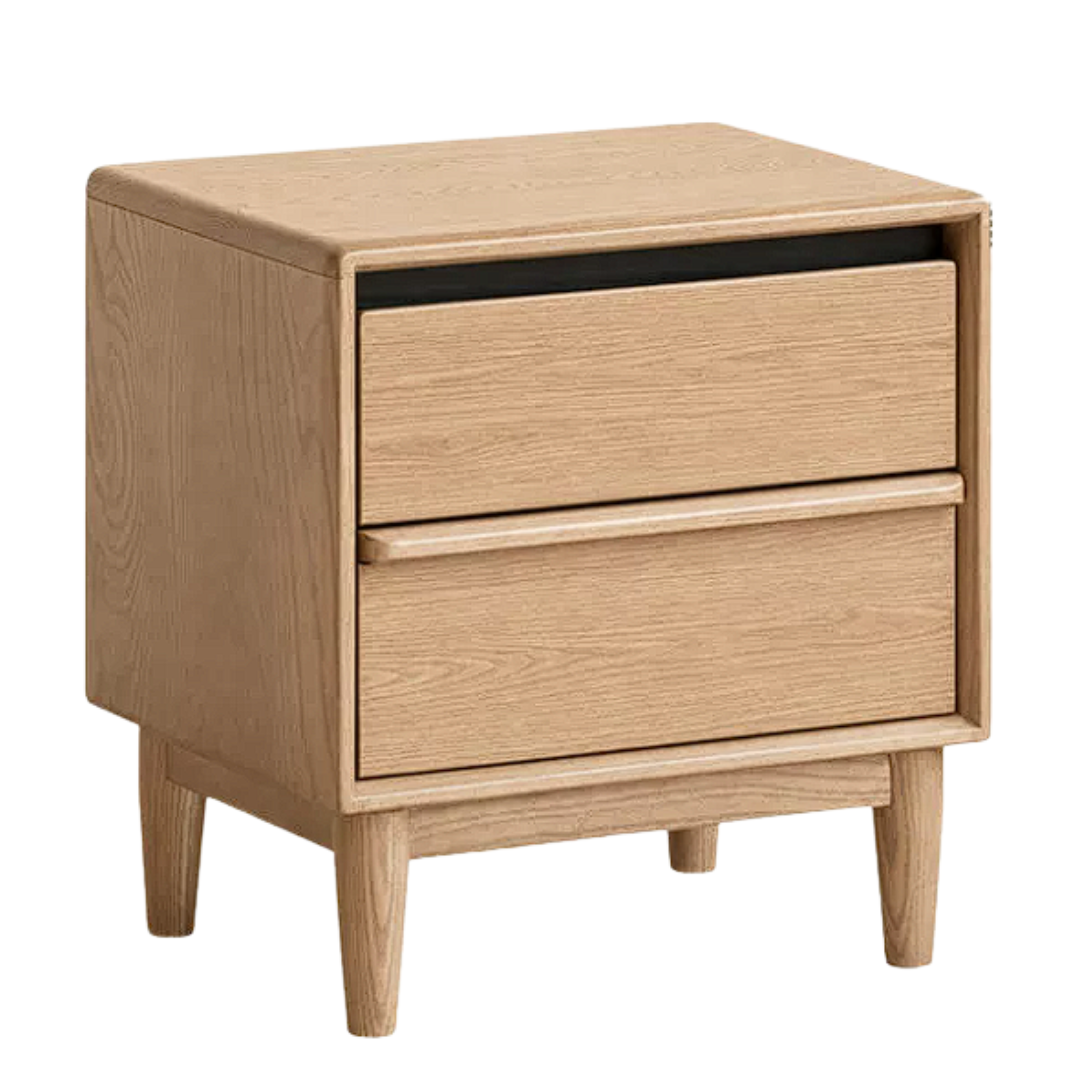 Ash, Black Walnut, Golden Sandalwood Solid Wood Log Style Nightstand
