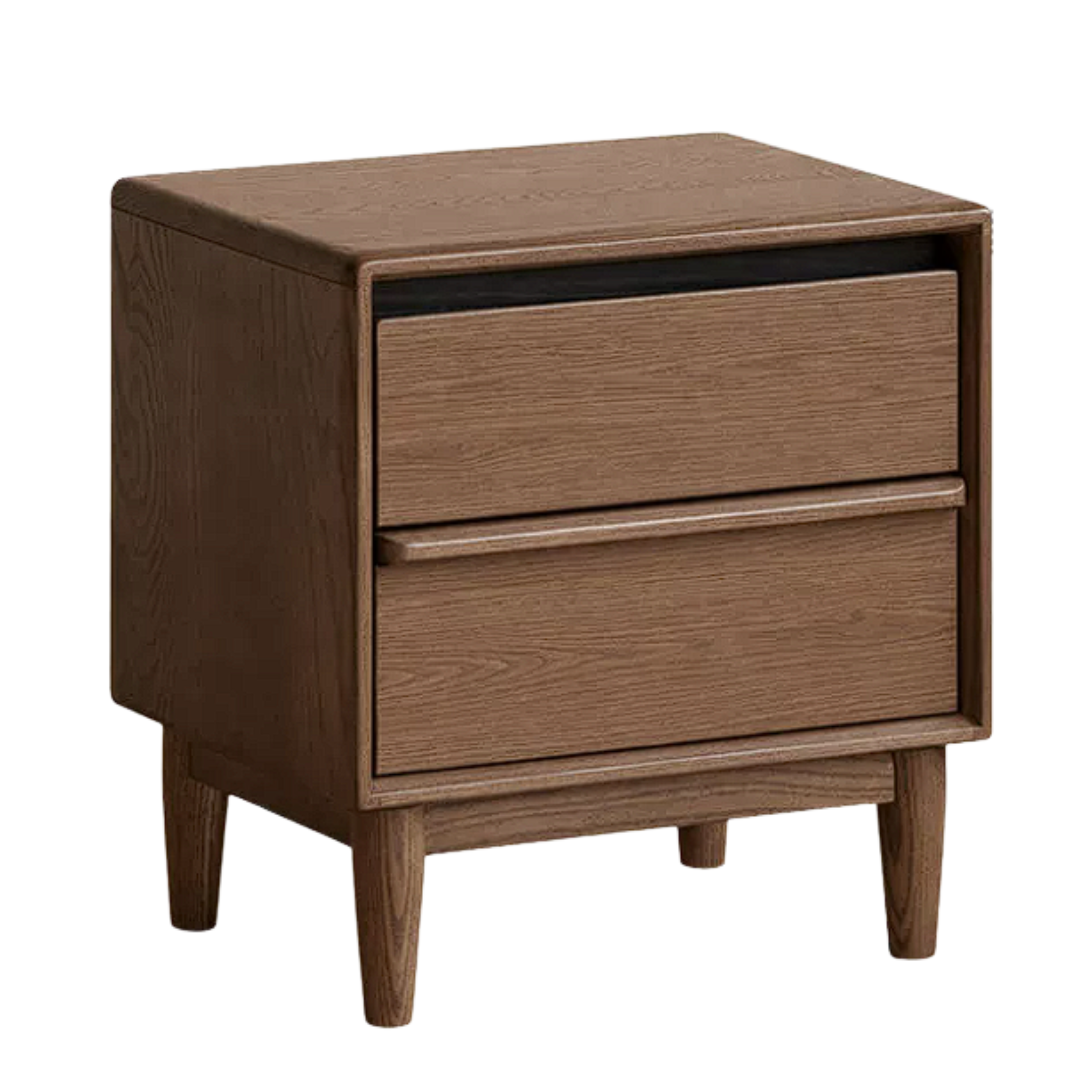 Ash, Black Walnut, Golden Sandalwood Solid Wood Log Style Nightstand