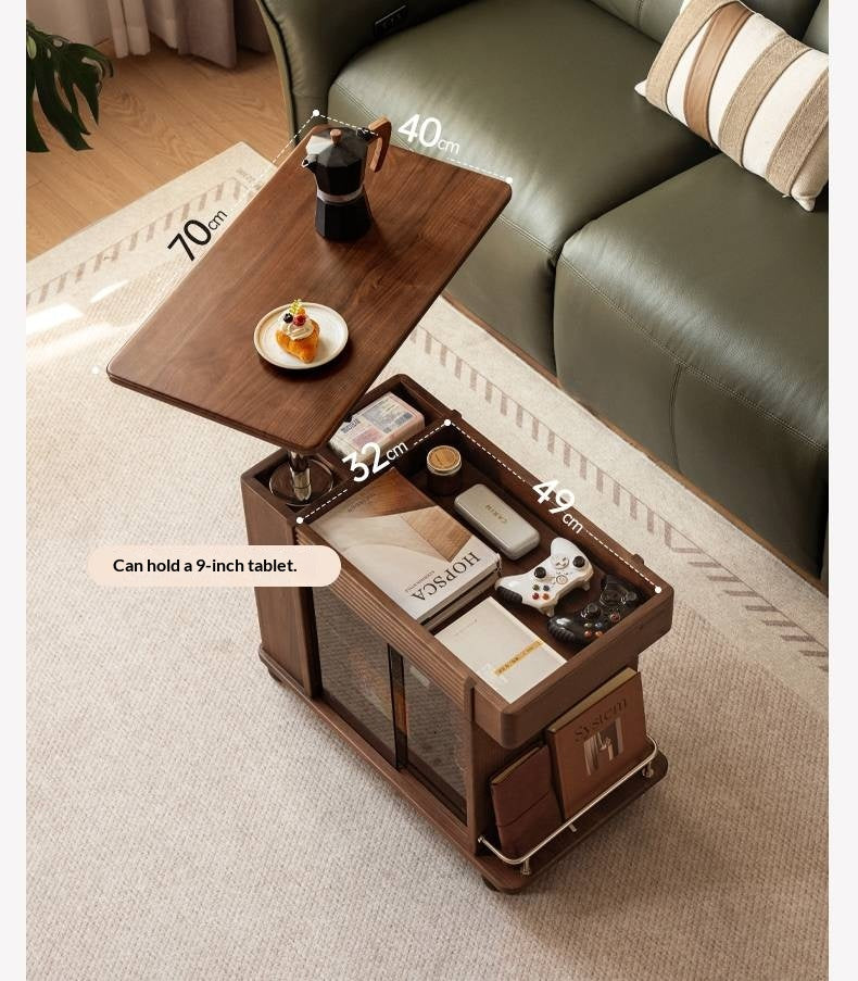 Black Walnut Solid Wood Italian Light Luxury Style Side Table