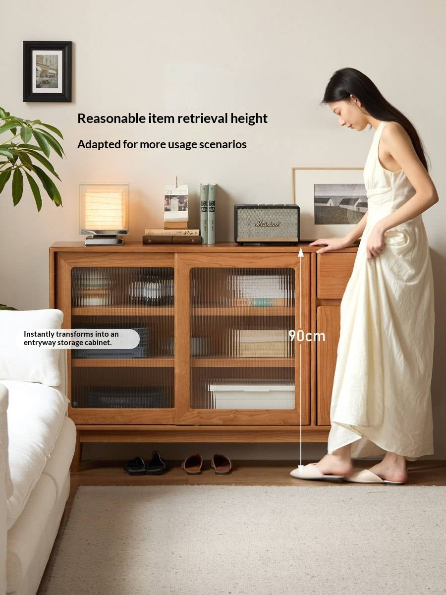 Cherry Solid Wood Ultra-thin Sideboard