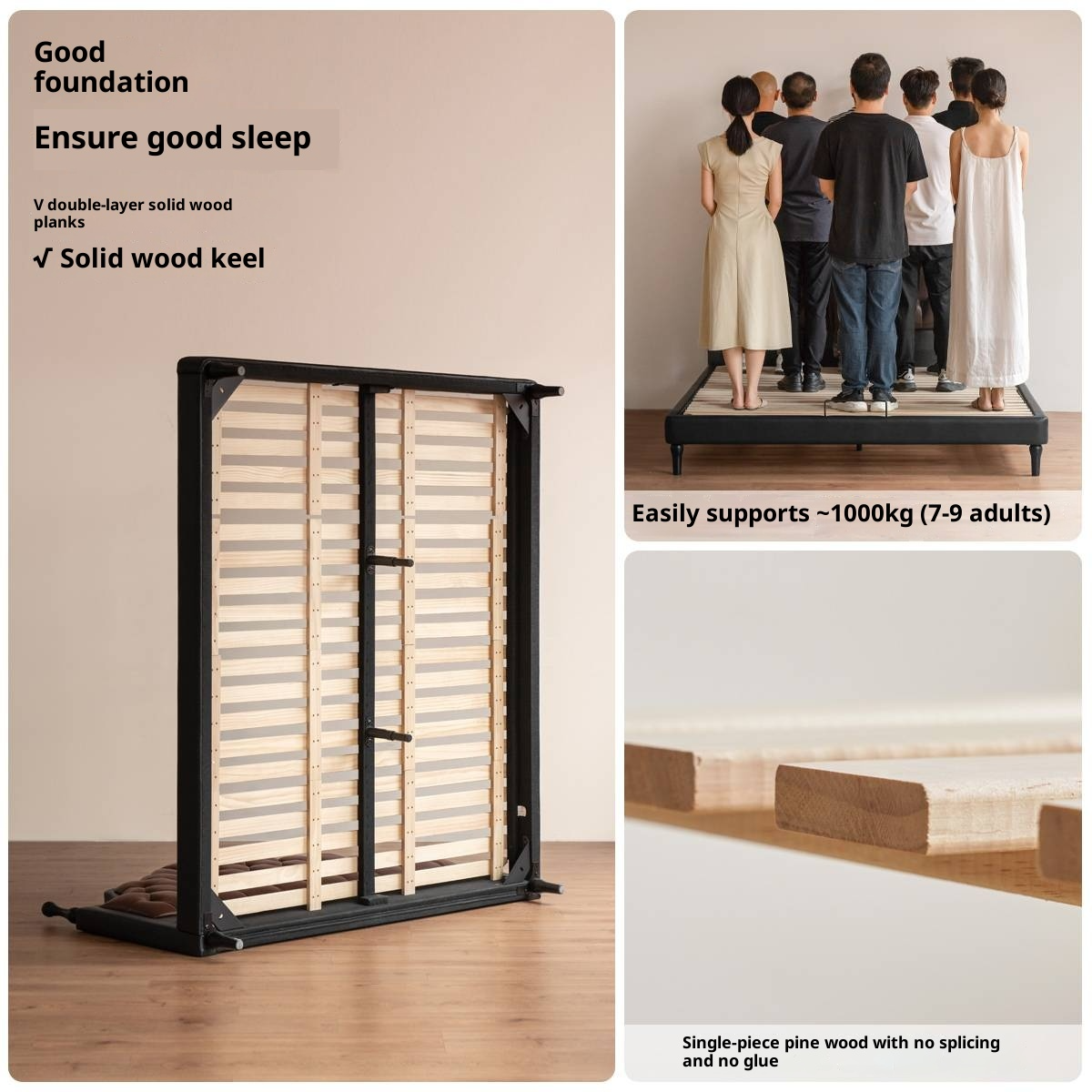 Genuine Leather Elegant Soft Backrest Bed, French Retro