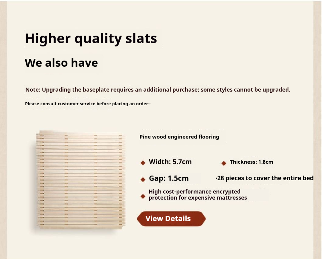 Rubberwood Solid Wood Bed American Retro Cream Style