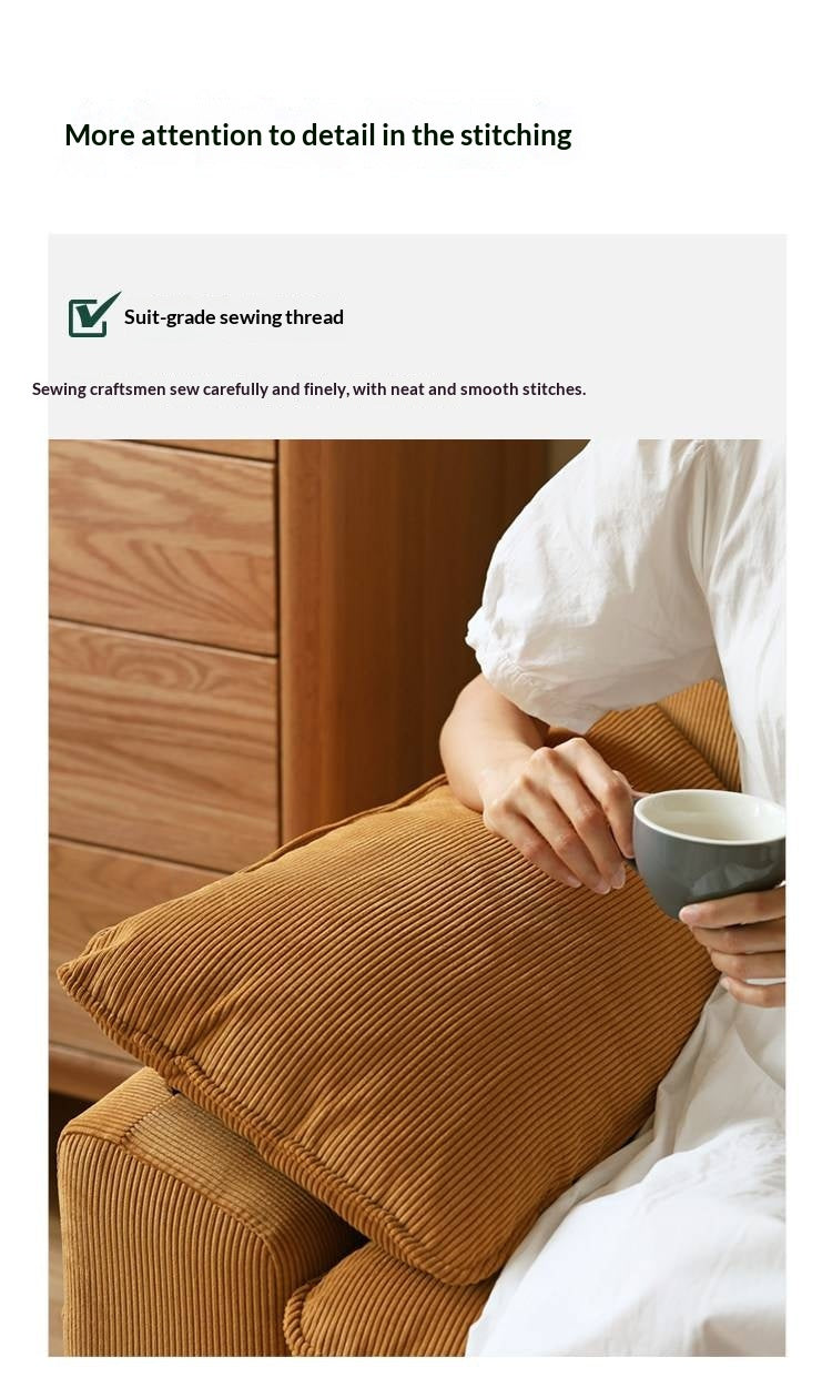 Fabric High Back Straight Sofa Modern.