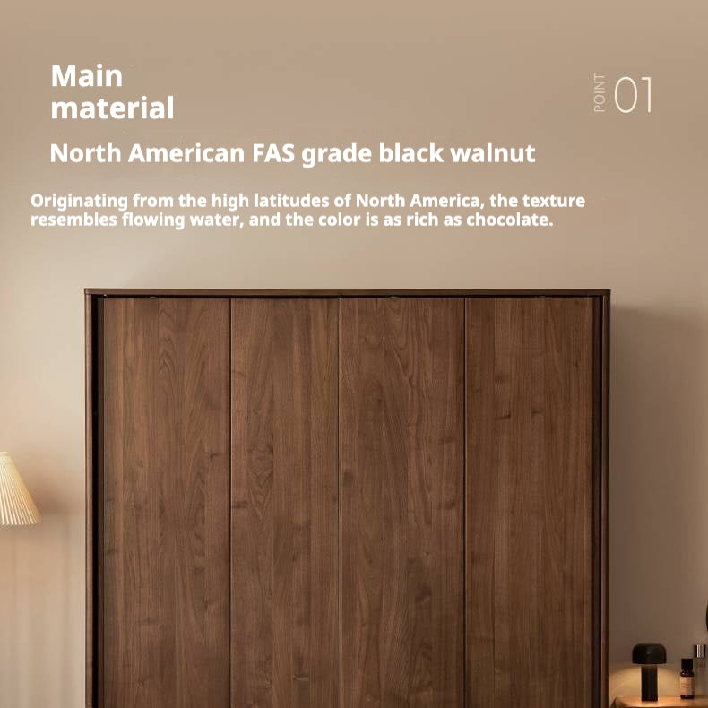 Black Walnut, Sandalwood Sliding Door Wardrobe.
