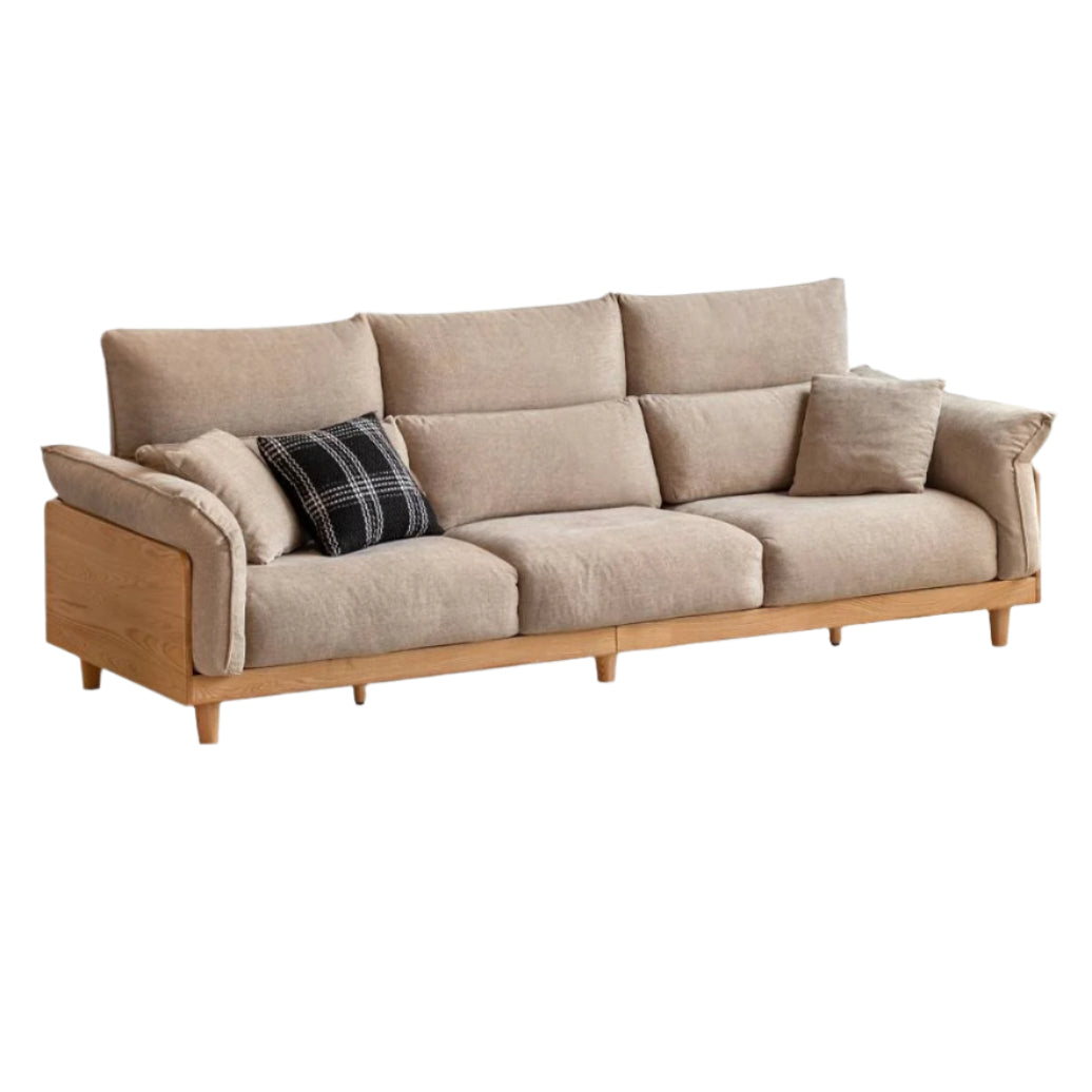 Oak Solid Wood high-back sofa