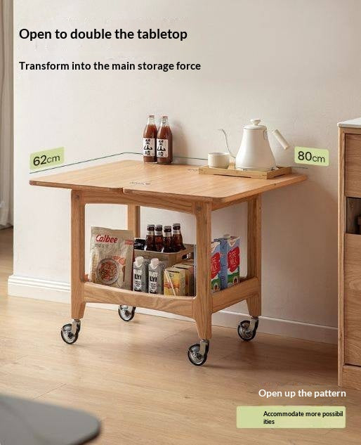 Oak Solid Wood Folding Side Table