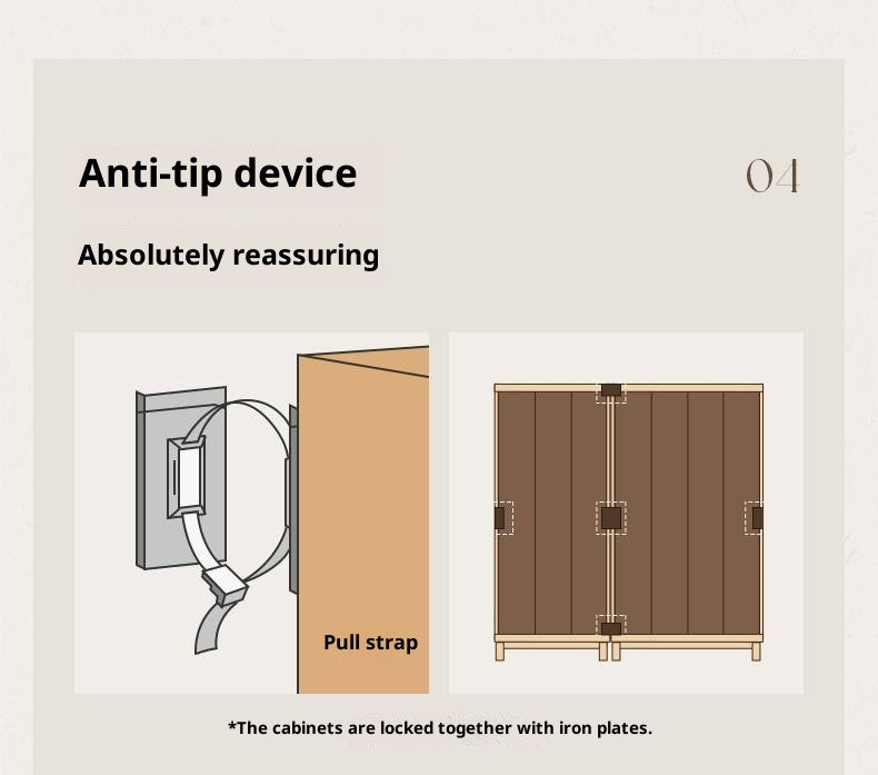 Sandalwood Solid Wood Light Luxury Style Bookshelf