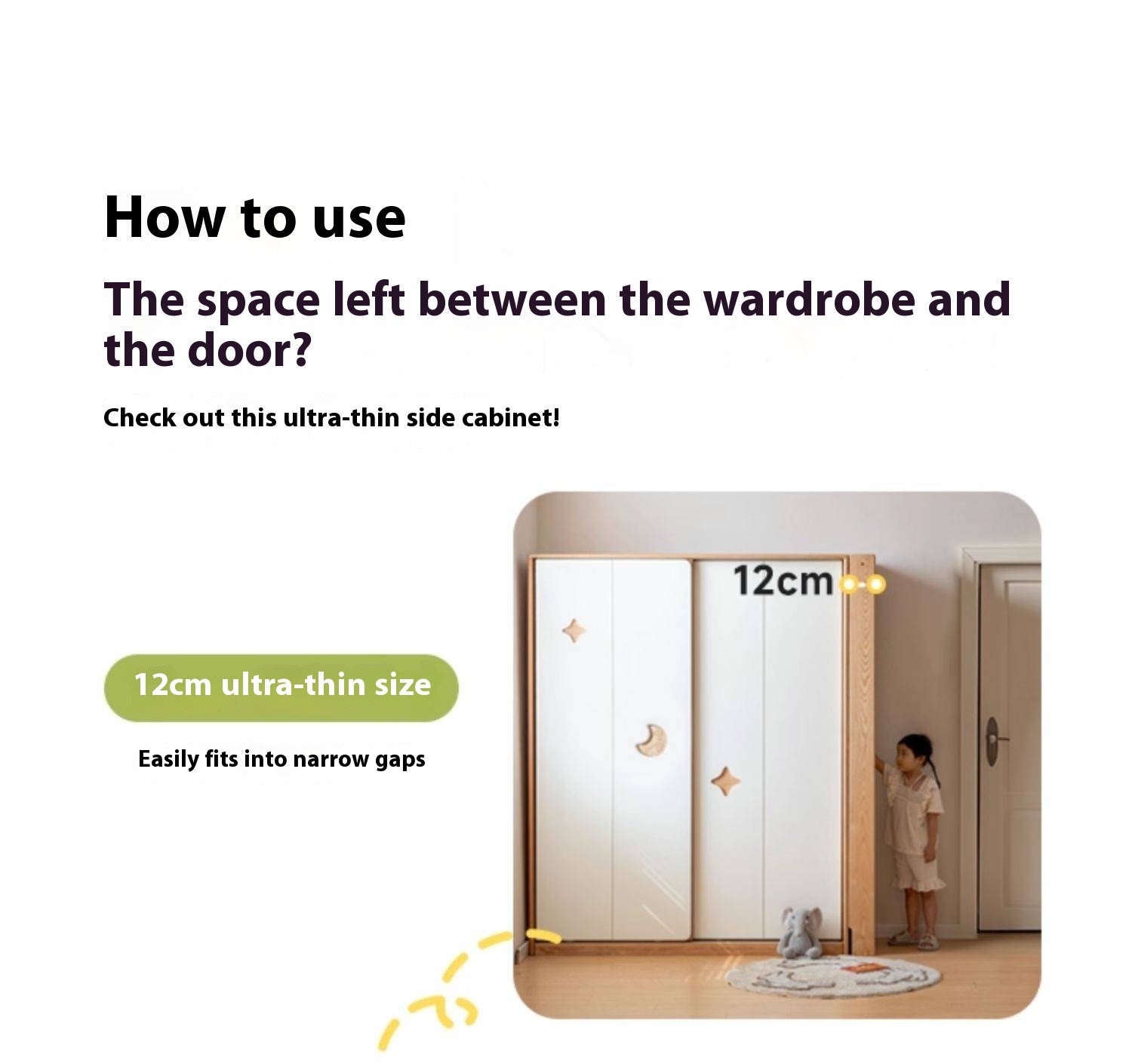 Oak Solid Wood Modern Children's Wardrobe