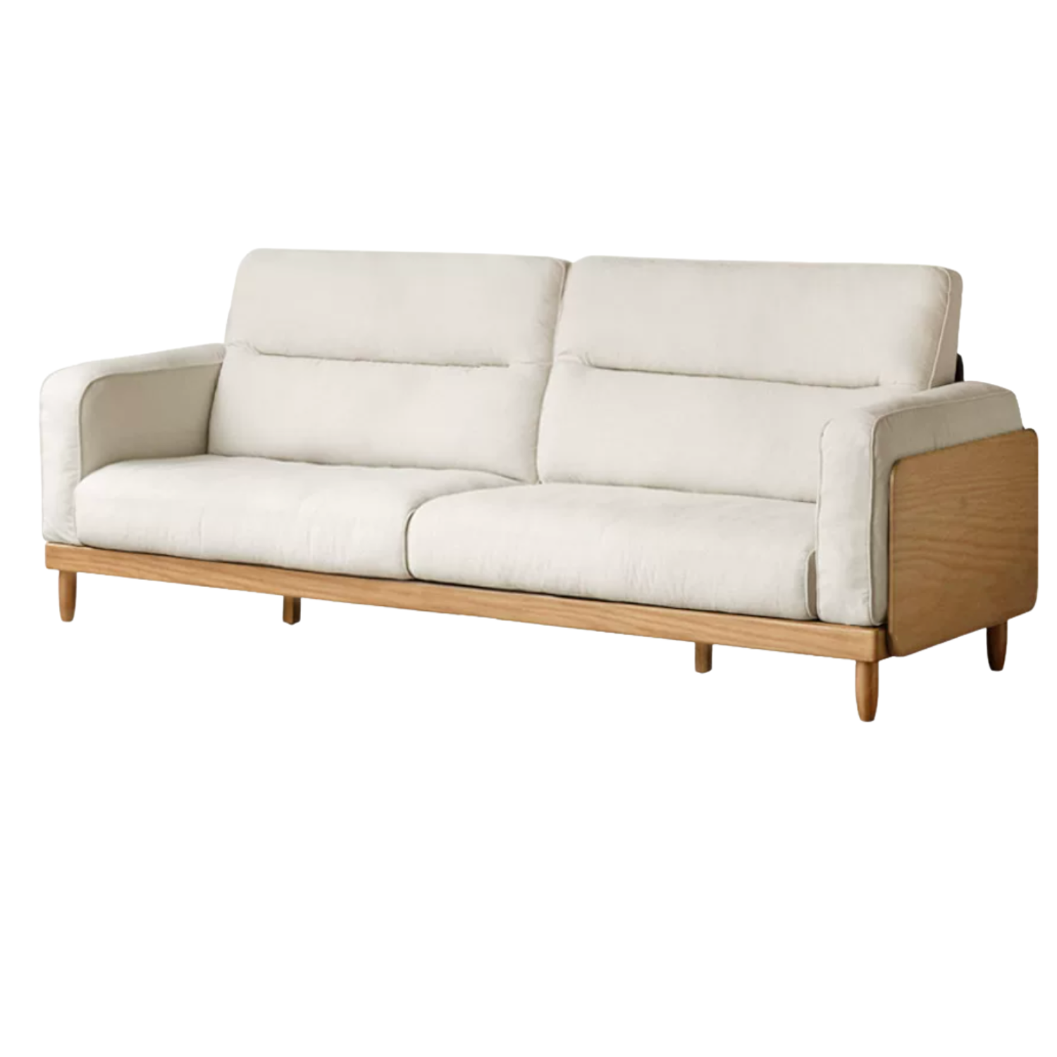 Oak, Ash Solid Wood genuine leather, fabrics High Back Sofa