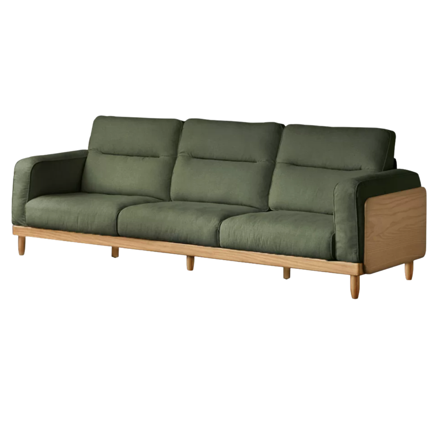 Oak, Ash Solid Wood genuine leather, fabrics High Back Sofa