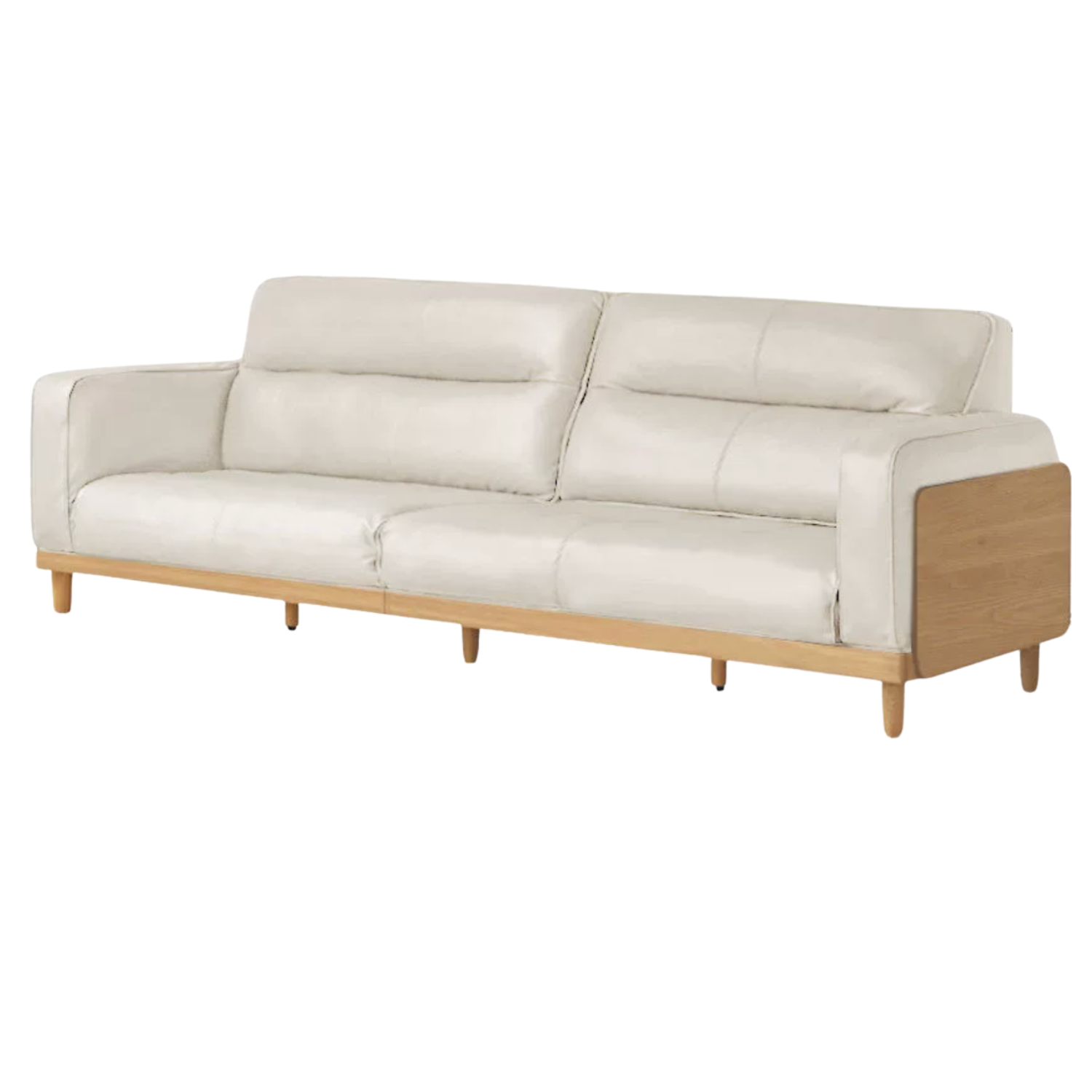 Oak, Ash Solid Wood genuine leather, fabrics High Back Sofa