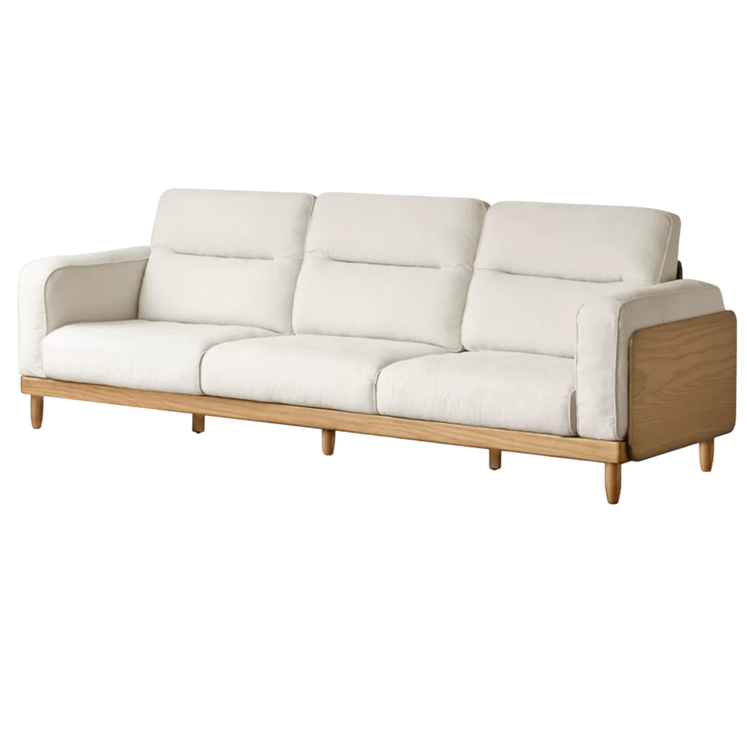 Oak, Ash Solid Wood genuine leather, fabrics High Back Sofa