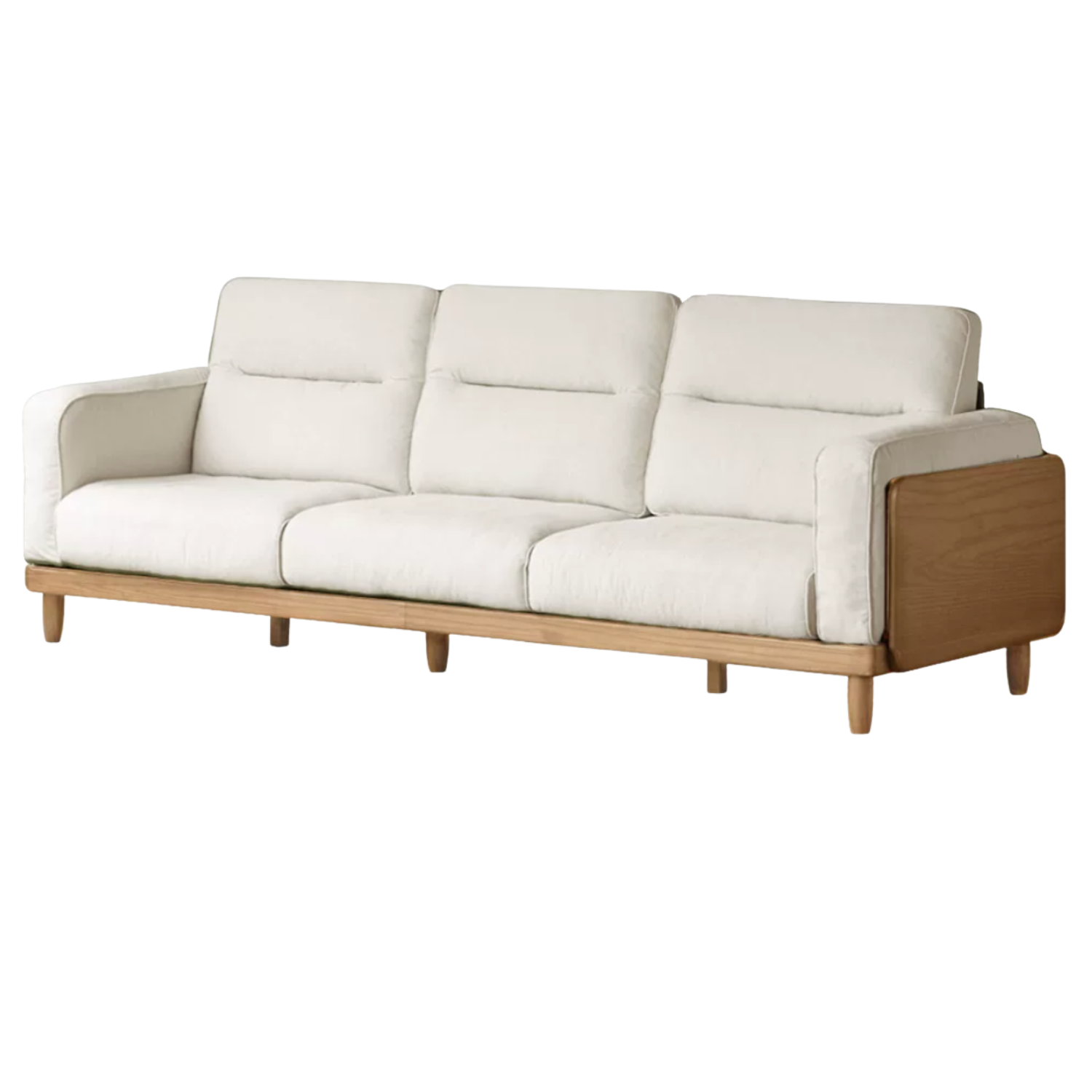 Oak, Ash Solid Wood genuine leather, fabrics High Back Sofa