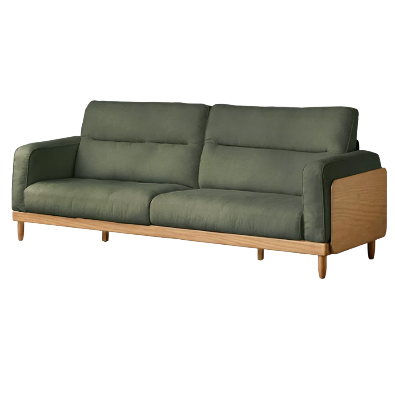 Oak, Ash Solid Wood genuine leather, fabrics High Back Sofa