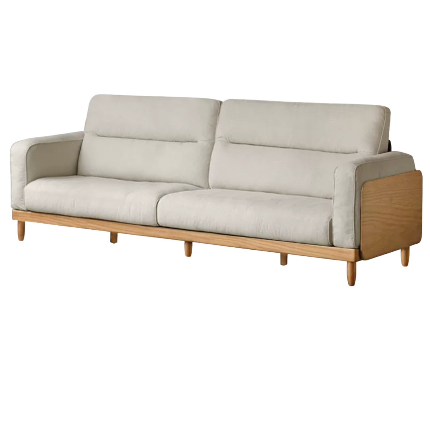 Oak, Ash Solid Wood genuine leather, fabrics High Back Sofa