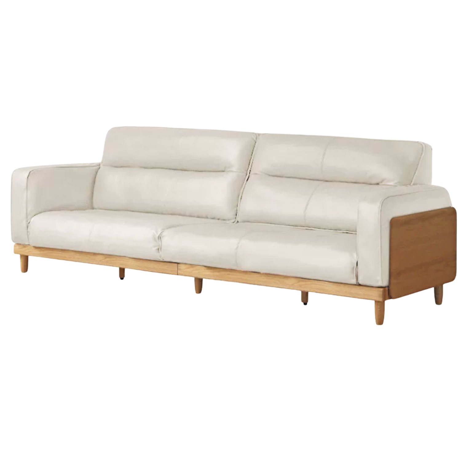 Oak, Ash Solid Wood genuine leather, fabrics High Back Sofa
